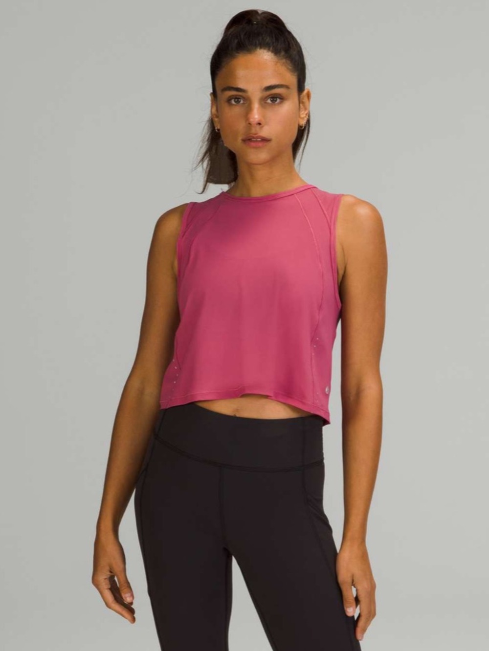 LULULEMON Sculpt Cropped Tank Top - Pink Lychee